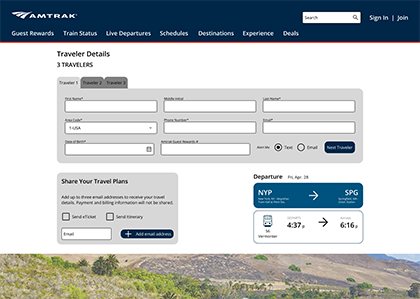 Amtrak Booking Page 2