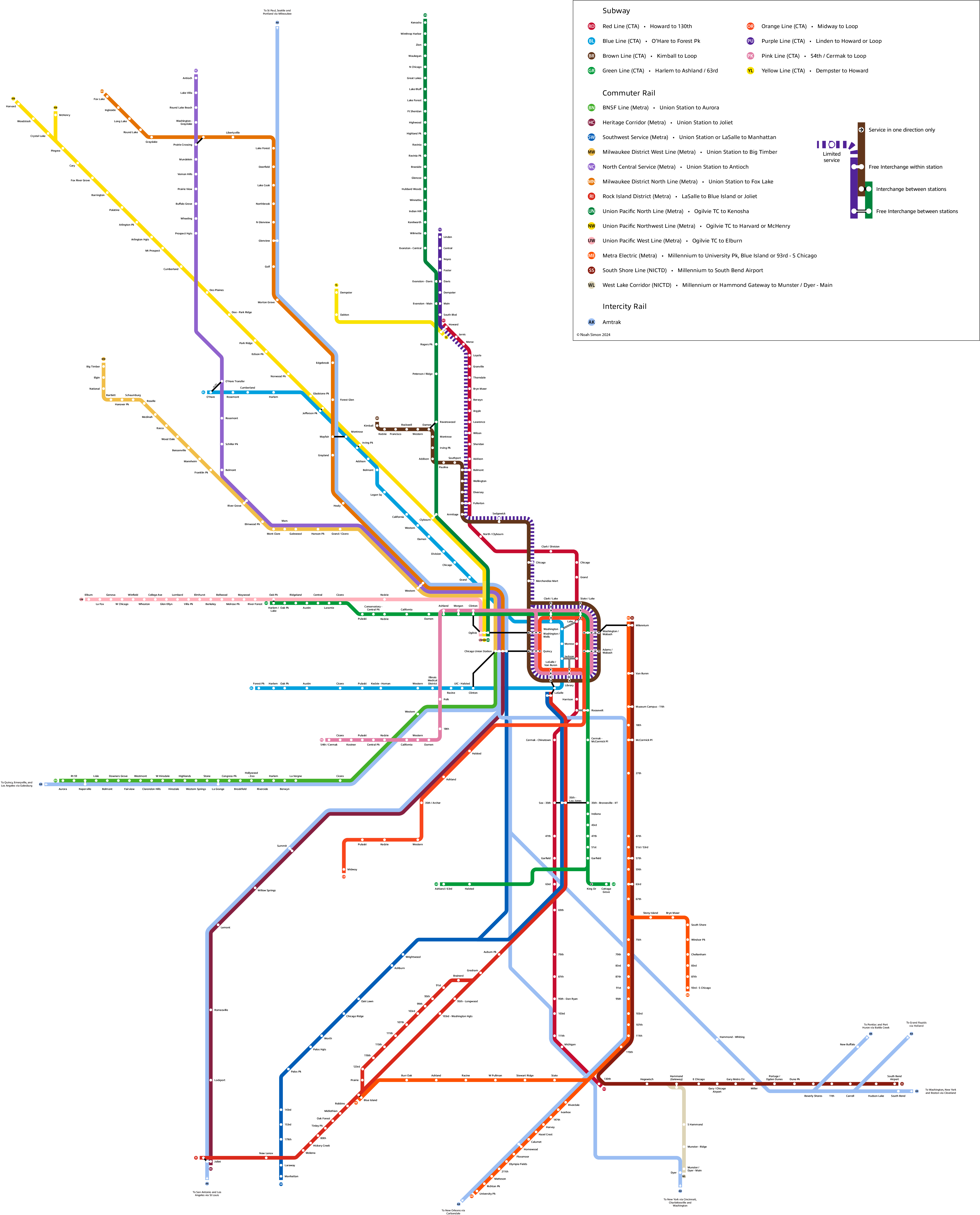 Chicago Rail Map