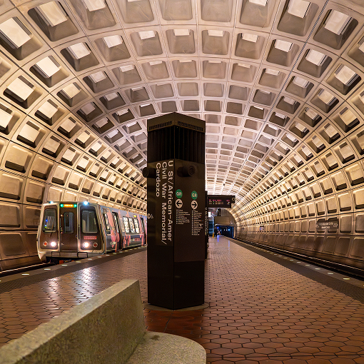 Photo of a Washington Metro station